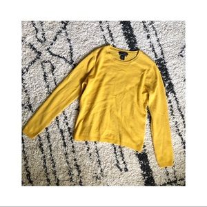 Bright Yellow Tahari Cashmere Sweater